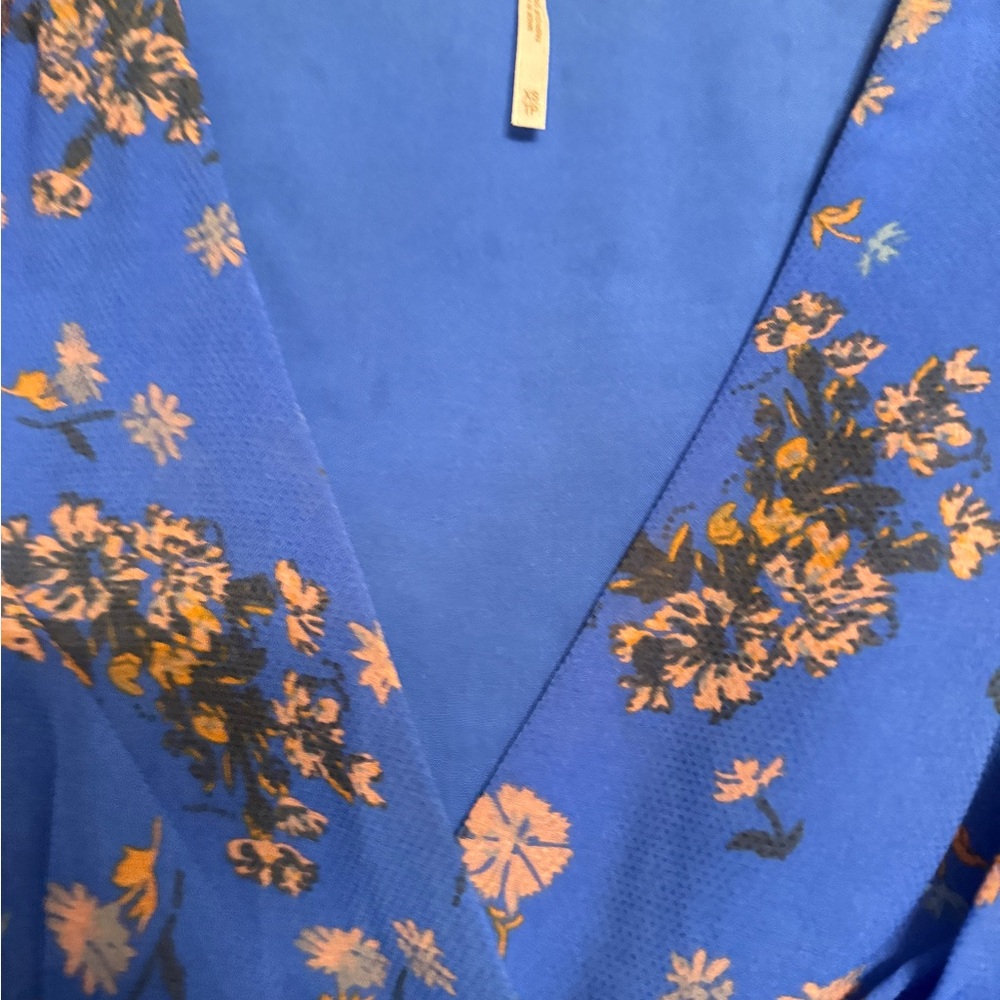 Free People Blue Floral Mini Dress